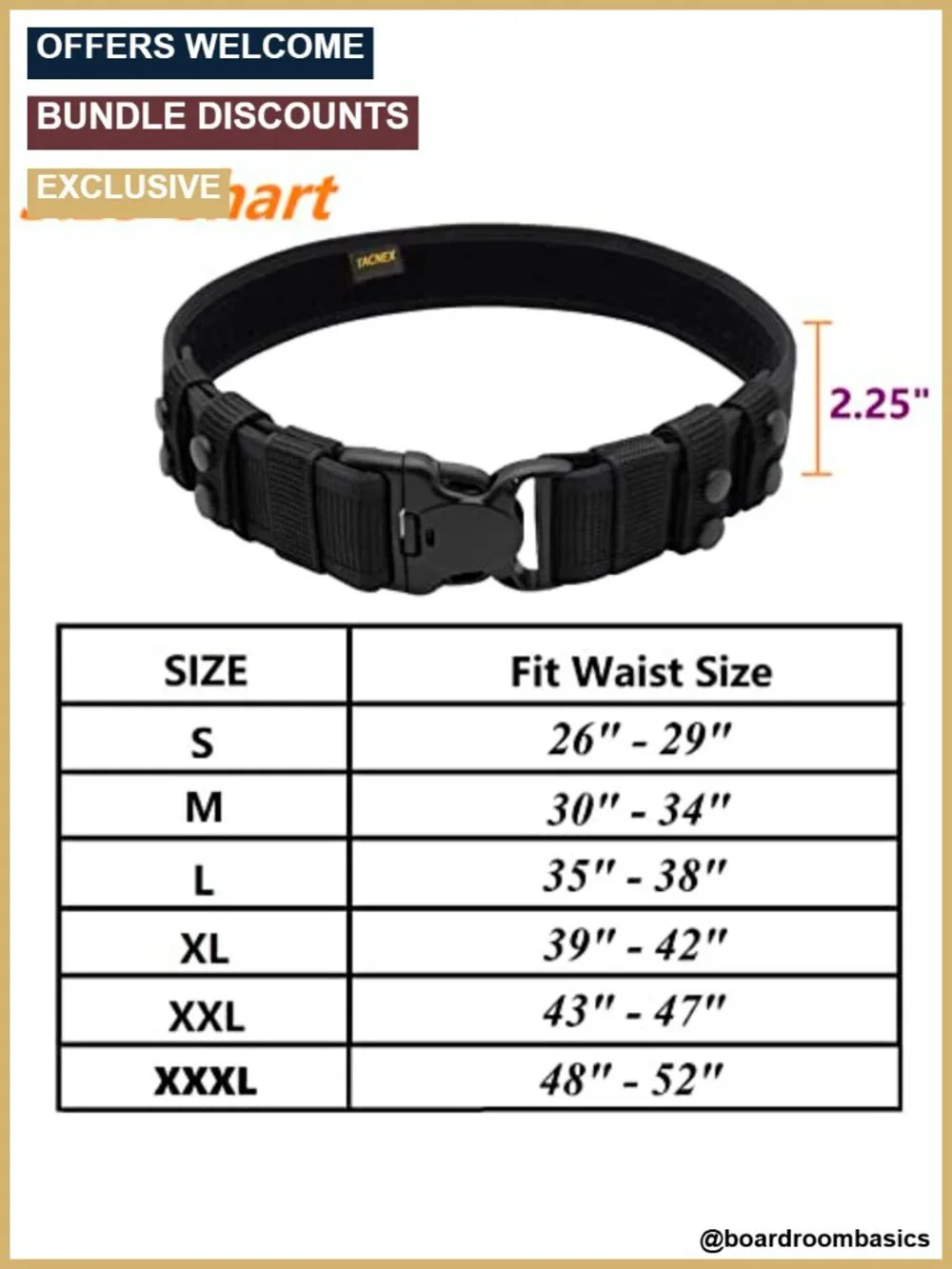 Nylon Police Duty Belt Heavy Duty Stiff Utility Belt with 4 Keepers Law